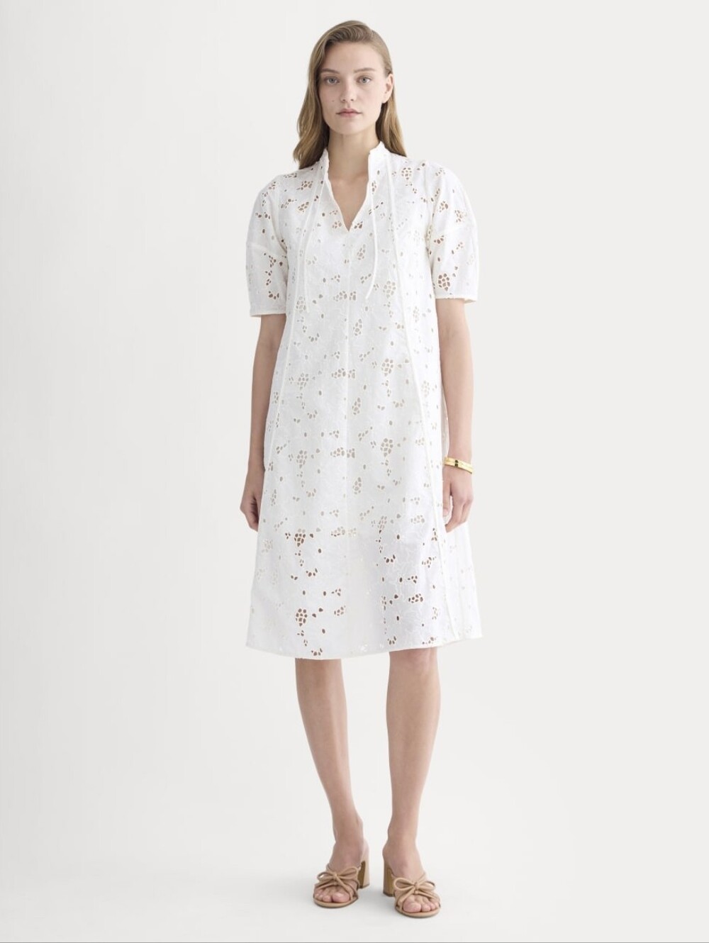 Everlane Eyelet Embroidered Midi Dress – Size Large – NWT